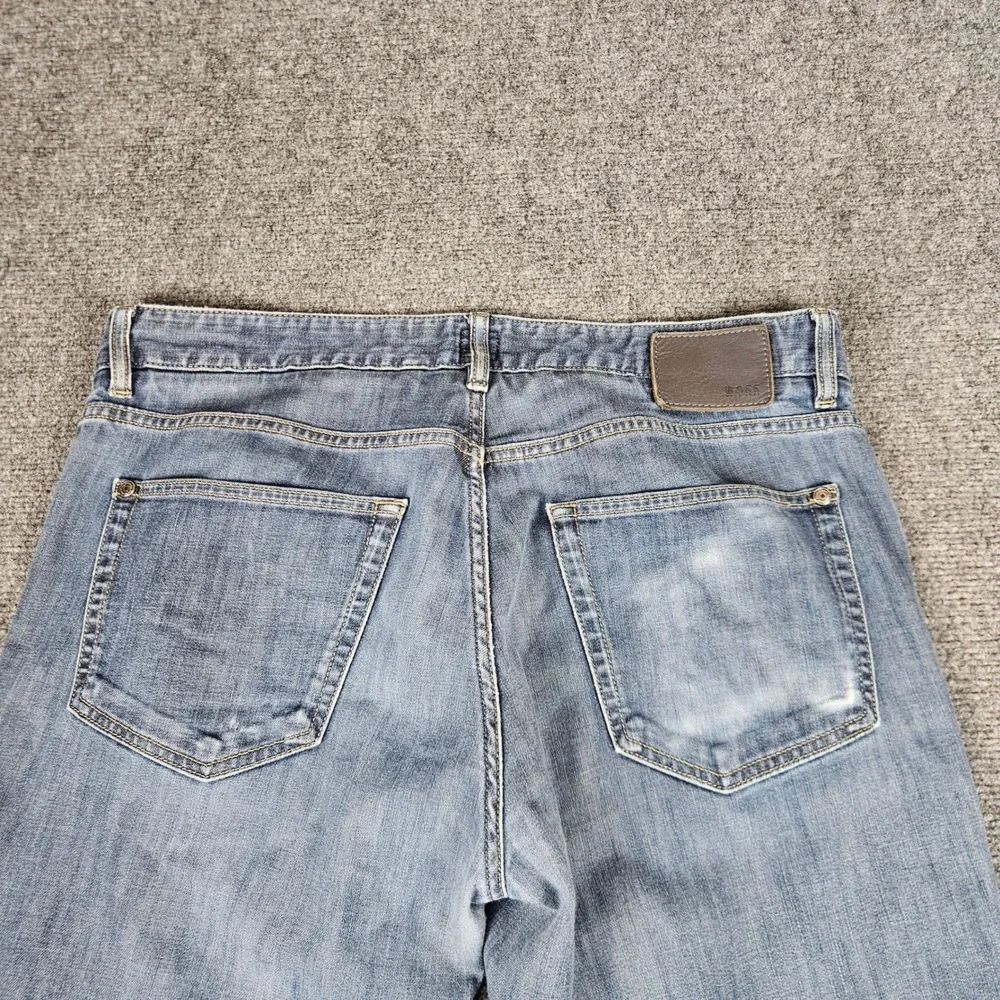 Hugo Boss Kansas Regular Fit Jeans Mens 36 Blue Italian Stretch Denim Pants